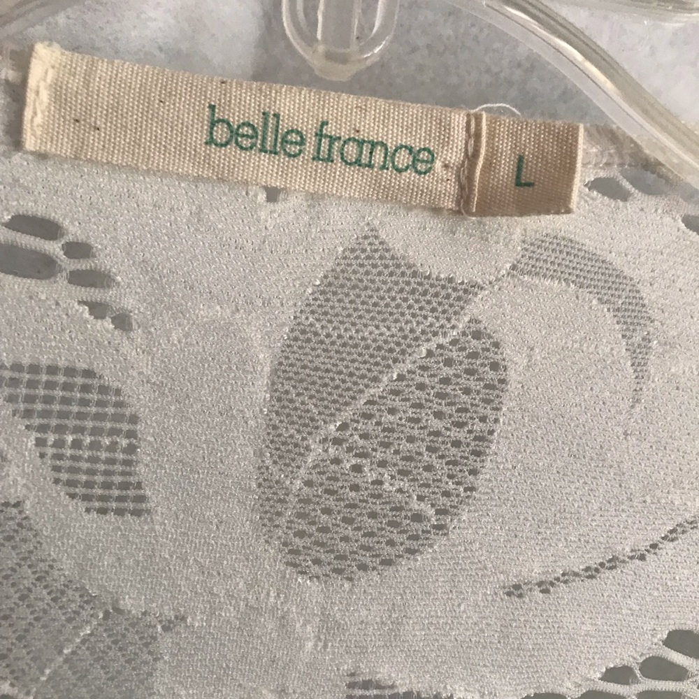 Sheer Lace Open-Front Shrug - Cream - Picture 4 of 7